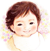 赤ちゃんの似顔絵 日々変化する成虫を祝って 茨城県,水戸市,日立市,土浦市